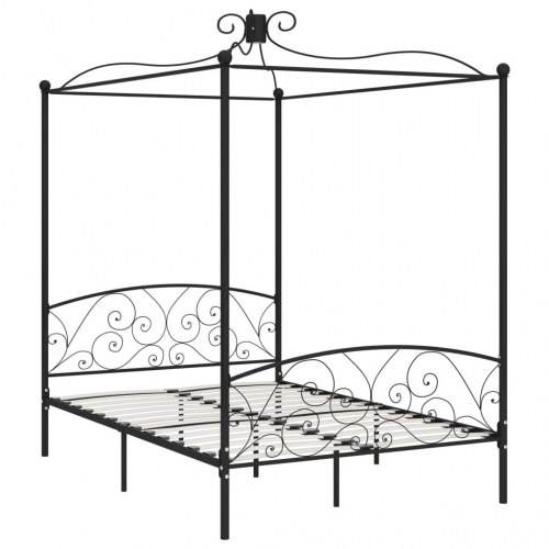 Himmelseng - metal sengeramme 120 x 200 cm, sort