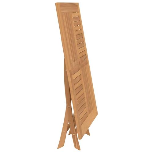 Foldbart havebord 110x110x75 cm massivt teaktræ