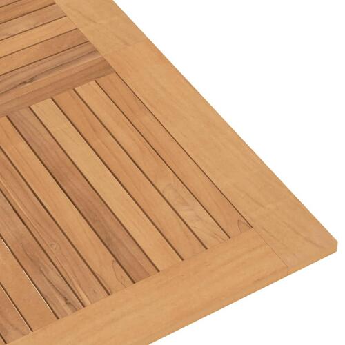 Foldbart havebord 110x110x75 cm massivt teaktræ