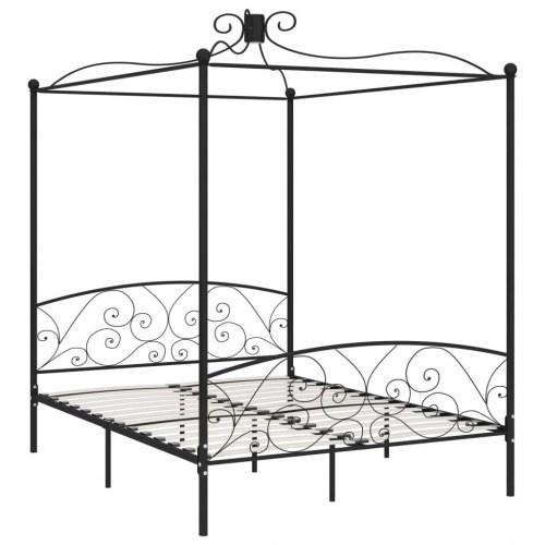 Himmelseng sengeramme 160 x 200 cm - metal, sort