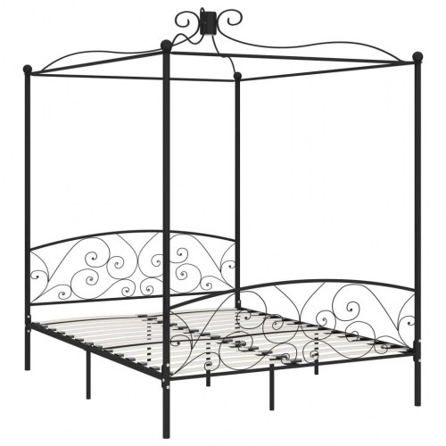 Sengestel til himmelseng 180 x 200 cm i sort metal