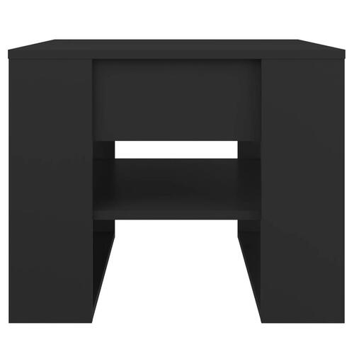 Sofabord 55,5x55x45 cm konstrueret træ sort