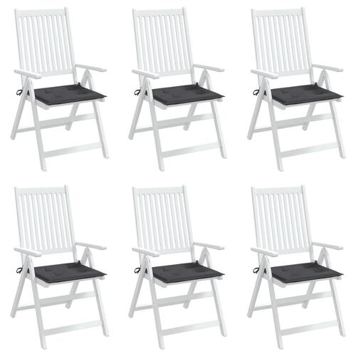 Hynder til havestol 6 stk. 50x50x4 cm oxfordstof antracitgrå