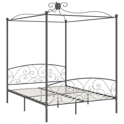 Sengestel til himmelseng 160 x 200 cm metal grå