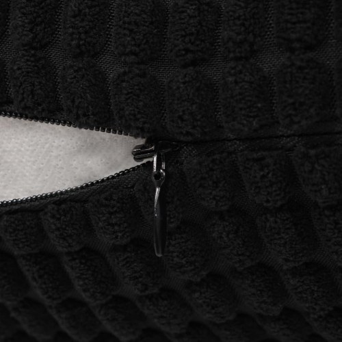 Pudesæt 2 stk. velour 45 x 45 cm sort