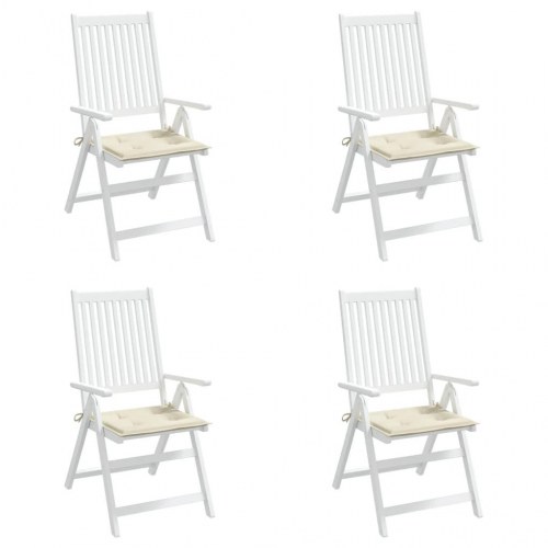 Hynder til havestol - 4 stk. 50×50×4 cm i oxfordstof, cremefarvet