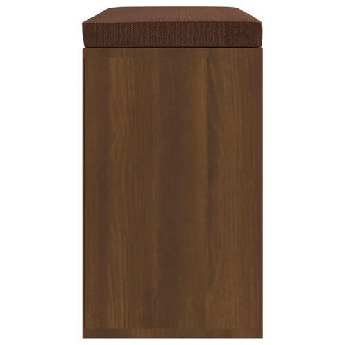 Skobænk 103x30x48 cm konstrueret træ Brun egetræ