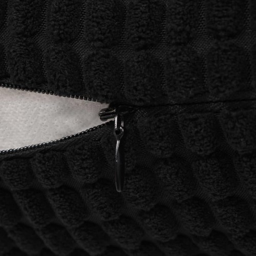 Pudesæt 2 stk. velour 60 x 60 cm sort