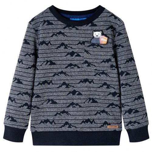 Sweatshirt til børn str. 128 med bjergprint