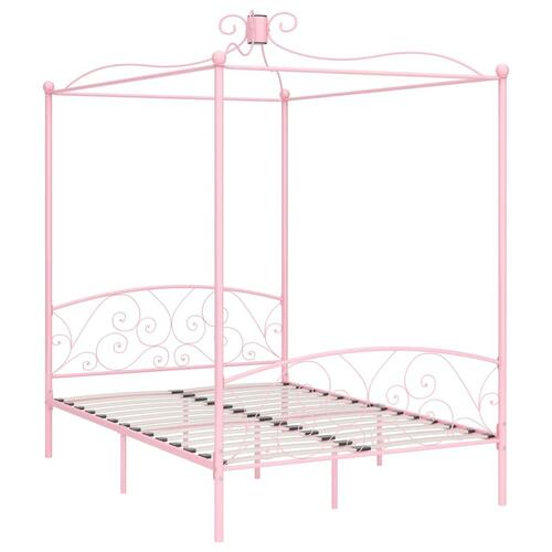 Sengestel til himmelseng 120 x 200 cm metal pink