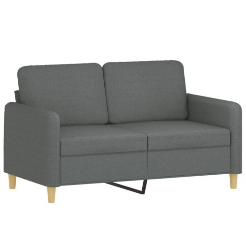 Sofasæt 2-dele i stof med hynder - mørkegrå