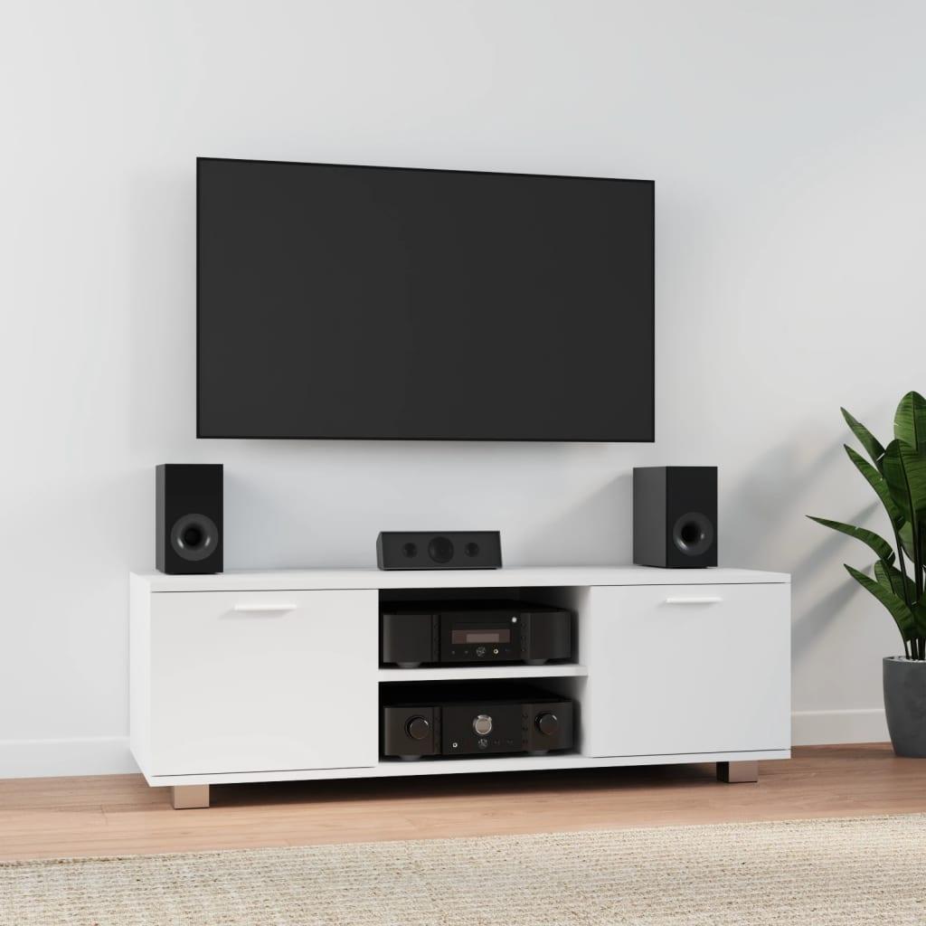 Tv-bord 120x40,5x35 cm konstrueret træ hvid