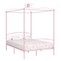 Sengestel til himmelseng 140 x 200 cm metal pink