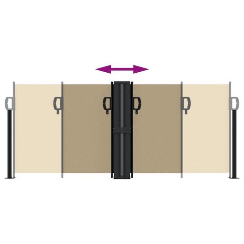 Sammenrullelig sidemarkise 100x1000 cm beige