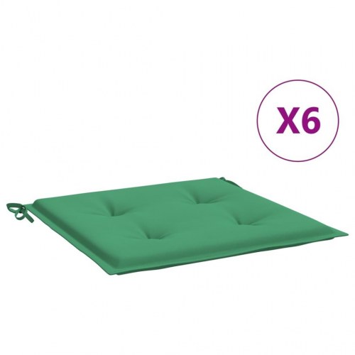 Hynder til havestol - 6 stk. 50×50×4 cm i oxfordstof, grøn