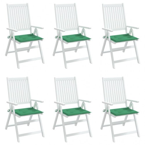 Hynder til havestol - 6 stk. 50×50×4 cm i oxfordstof, grøn