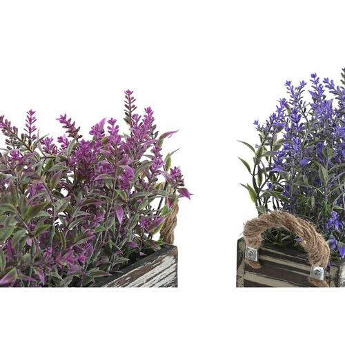 Dekorativ plante 30 x 12 x 21 cm Træ Syren Polyetylen Fuchsia (2 enheder)