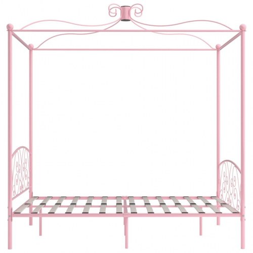 Himmelseng sengestel 180 x 200 cm i metal - lyserød