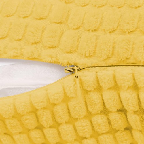 Pudesæt 2 stk. velour 45 x 45 cm gul