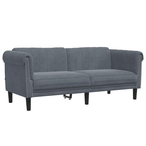 2 personers sofa velour mørkegrå