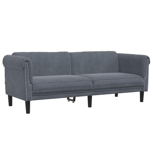 2 personers sofa velour mørkegrå