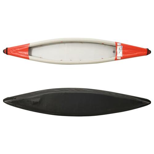 Oppustelig kajak 375x72x31 cm polyester rød