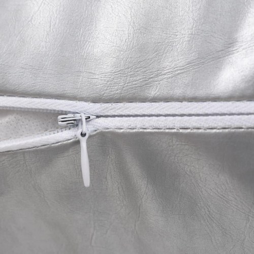 Pudesæt 2 stk. PU 60 x 60 cm sølvfarvet