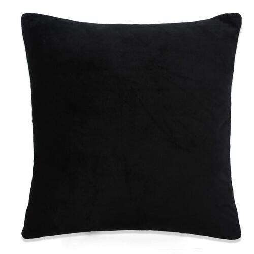 Pudebetræk 4 stk. velour 80 x 80 cm sort