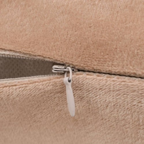 Pudesæt 2 stk. velour 40 x 60 cm beige