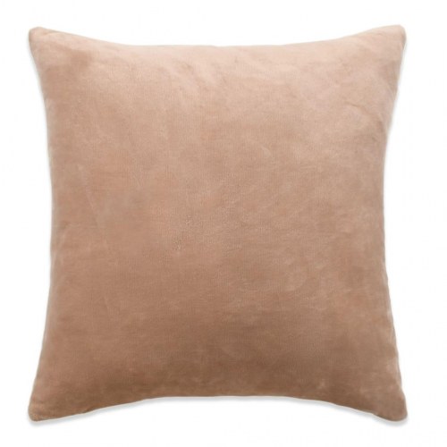 Pudesæt 2 stk. velour 60 x 60 cm beige