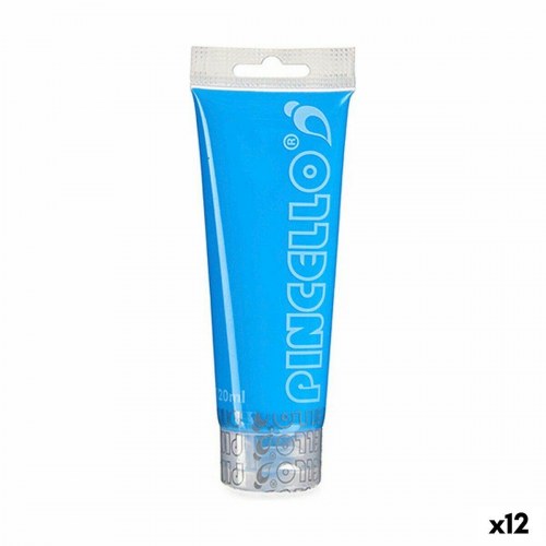 Akrylmaling neon blå 120 ml - 12 stk.