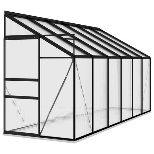 Drivhus 7,77 m³ aluminium antracitgrå