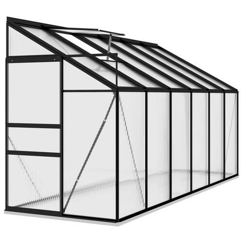 Drivhus 7,77 m³ aluminium antracitgrå