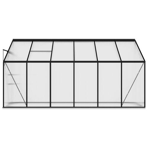 Drivhus 7,77 m³ aluminium antracitgrå