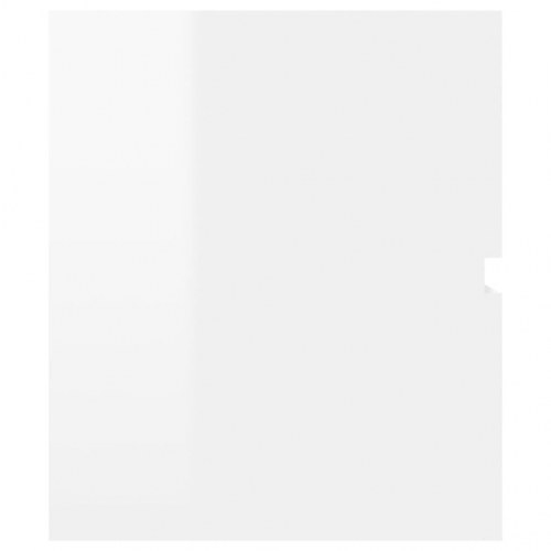 Vaskeskab med indbygget håndvask spånplade hvid højglans