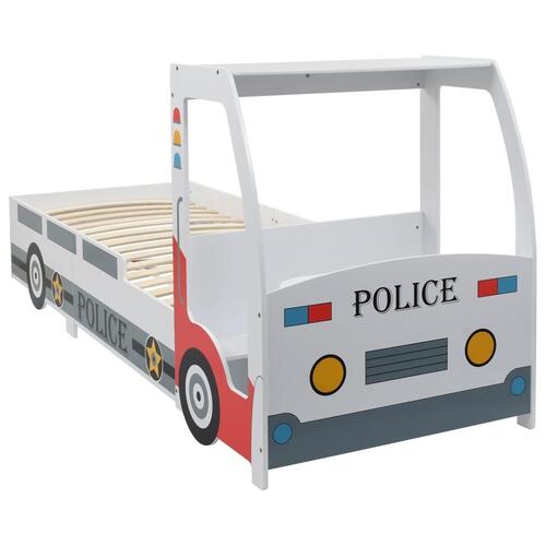 Politibilseng med bord til børn 90 x 200 cm