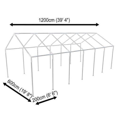 Stålstel til partytelt, 12 x 6 m