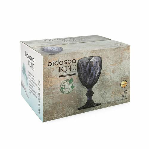 Vinglas Bidasoa Ikonic Blå 240 ml 6 Dele