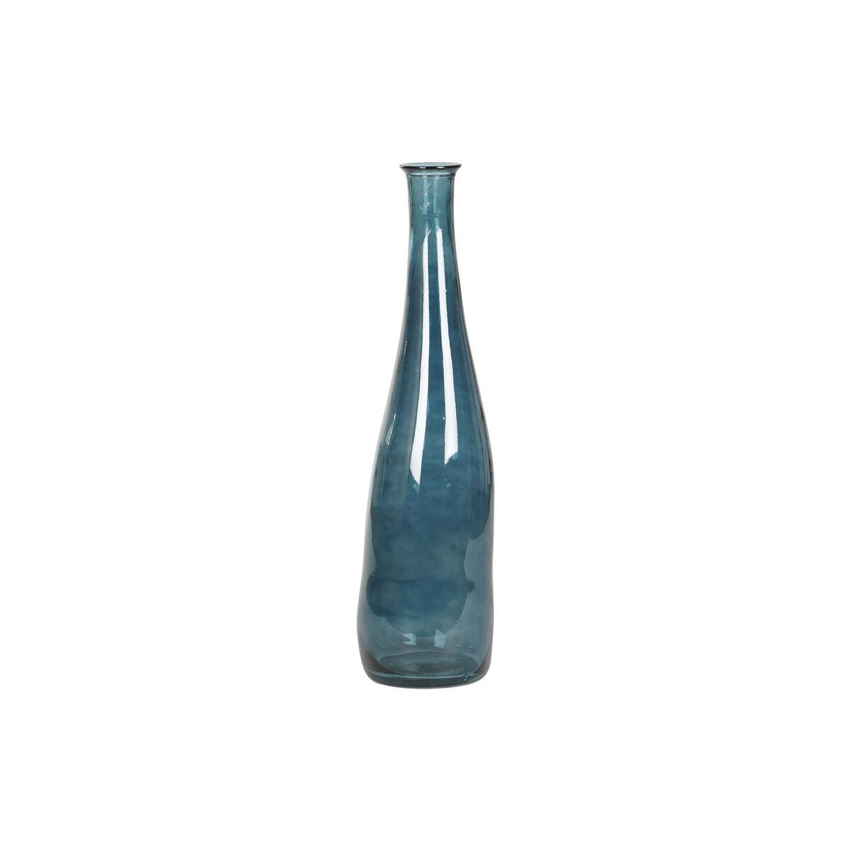 Vase 18 x 18 x 80 cm Blå Hærdet glas