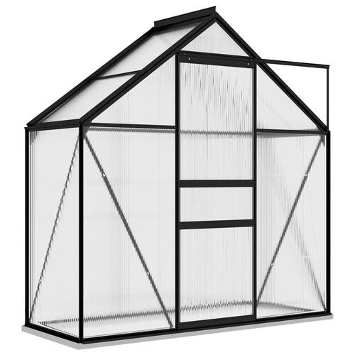 Drivhus 1,33 m² aluminium antracitgrå