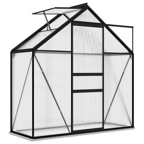 Drivhus 1,33 m² aluminium antracitgrå