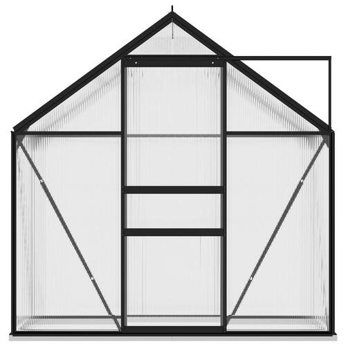 Drivhus 1,33 m² aluminium antracitgrå