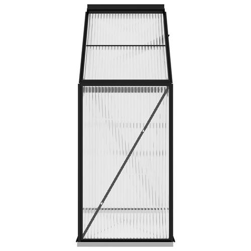 Drivhus 1,33 m² aluminium antracitgrå