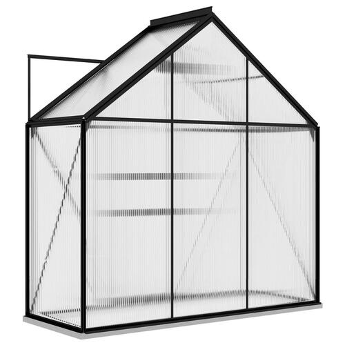 Drivhus 1,33 m² aluminium antracitgrå