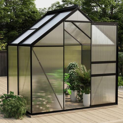 Drivhus 2,47 m² aluminium antracitgrå