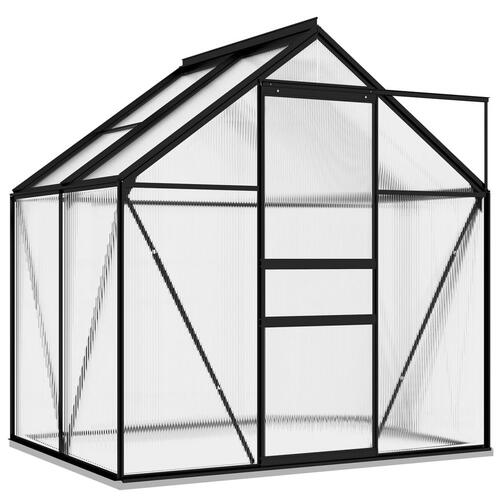 Drivhus 2,47 m² aluminium antracitgrå