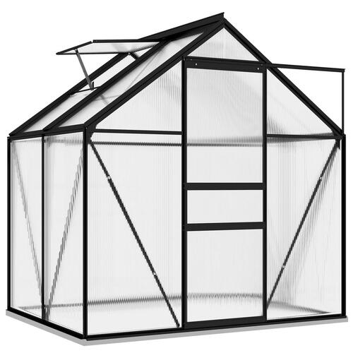 Drivhus 2,47 m² aluminium antracitgrå