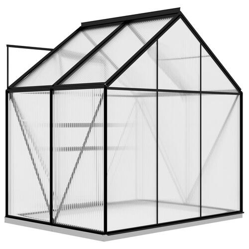 Drivhus 2,47 m² aluminium antracitgrå