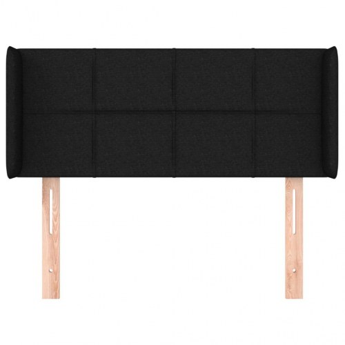 Sengegavl med kanter 93 x 16 x 78/88 cm - sort