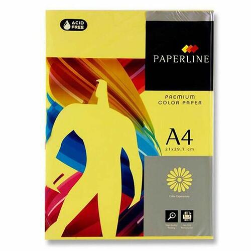 Fabrisa Paperline Premium printerpapir A4 80 g/m² - Gul, 500 ark (5 pk)